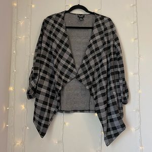 SOHO Plaid Blazer Black and White Size Large